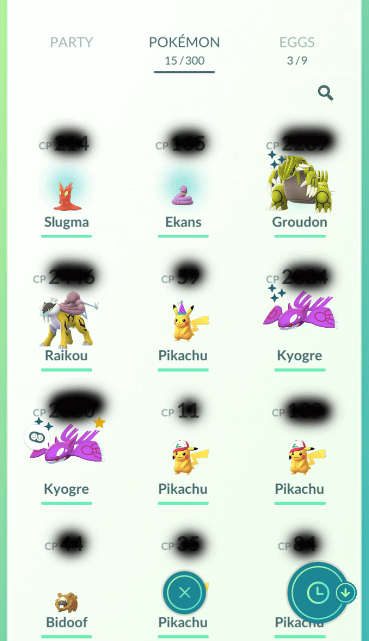 Account With Shiny Groudon And Shiny Kyogre Pogo Trading