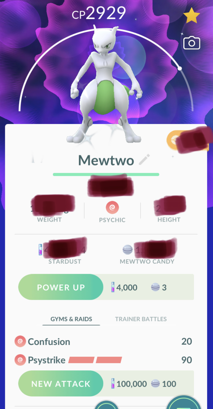 Shiny Mewtwo Psystrike Pokemon Trade Go