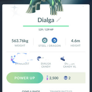 Shiny Dialga pokemon go