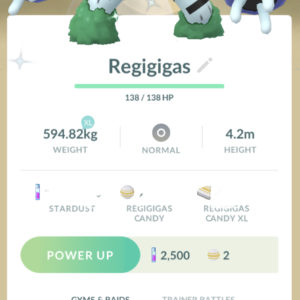 Shiny Regigigas pokemon go